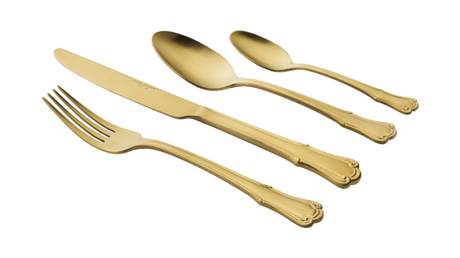 Casa Domani 24 Piece Stainless Steel Castello Cutlery Set with Gift Box - Champagne