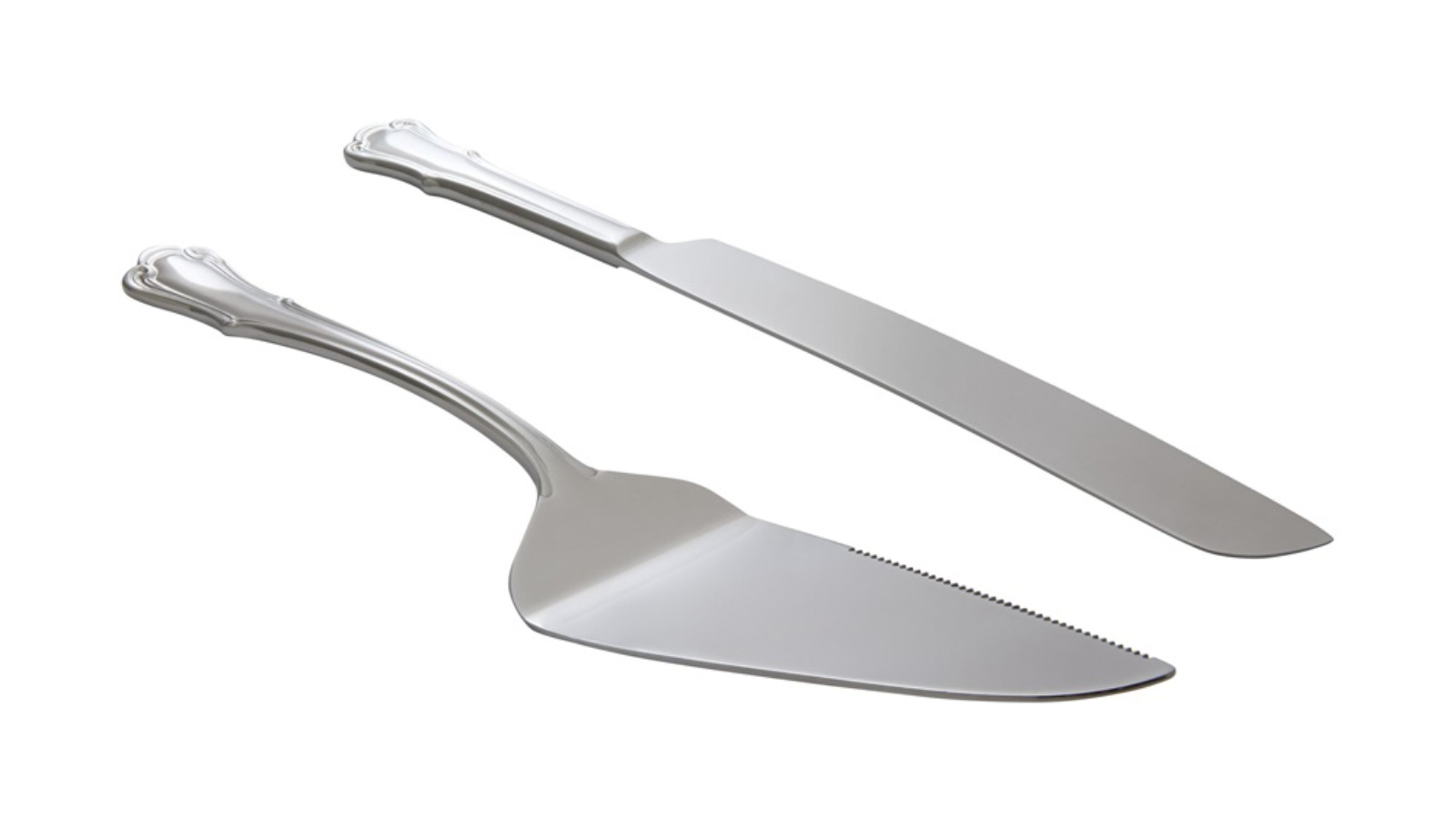 Casa Domani 2 Piece Stainless Steel Castello Cake Serving with Gift Box