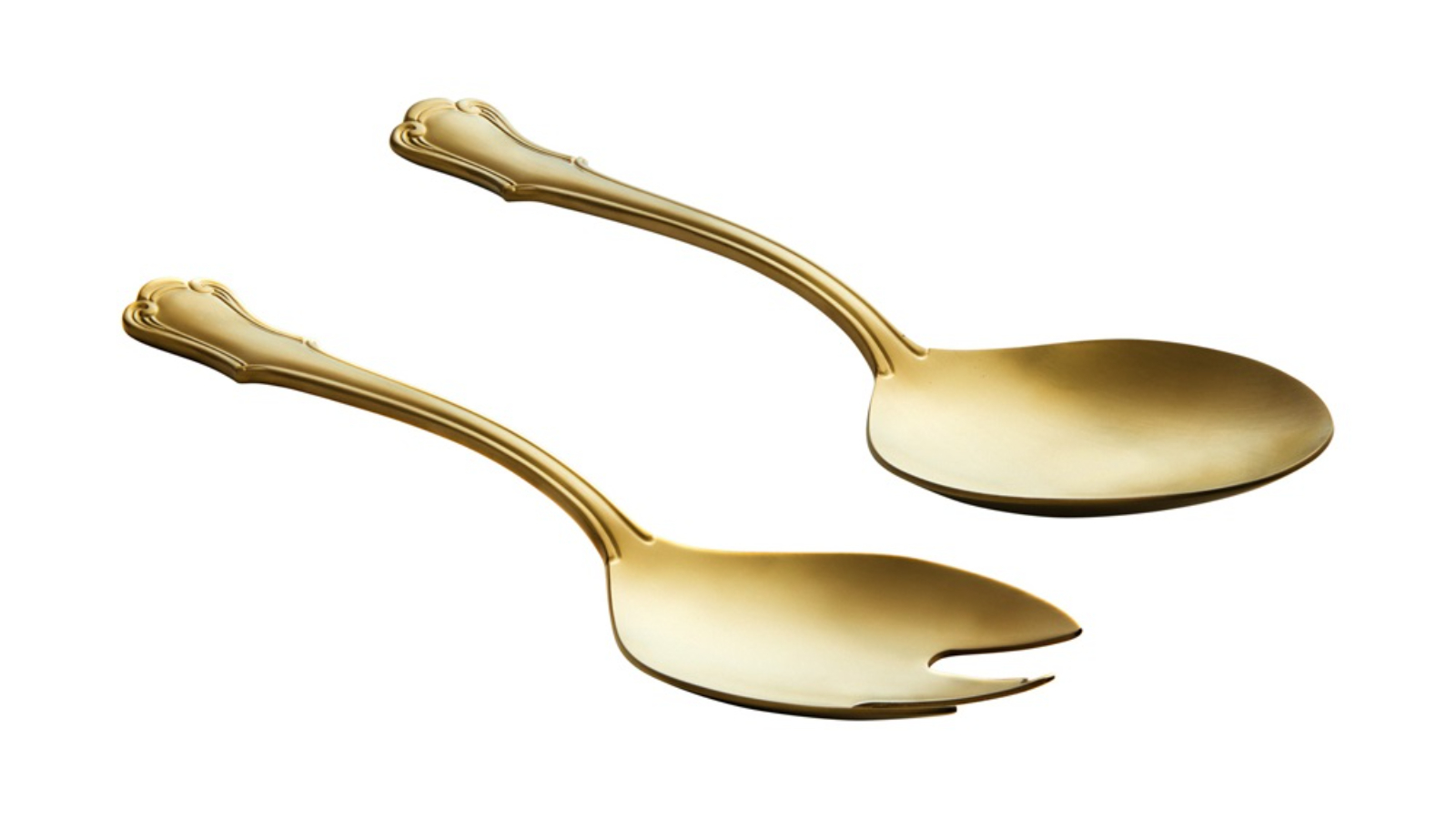 Casa Domani 2 Piece Stainless Steel Castello Salad Serving Set - Champagne