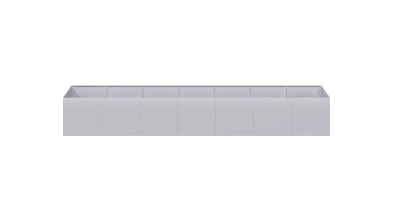 vidaXL Galvanised Steel Planter - 280 x 80 x 40cm