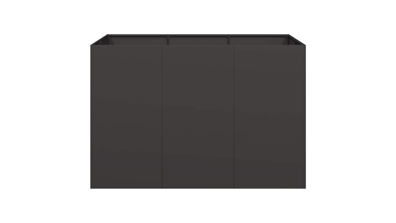 vidaXL Steel Black Planter - 120 x 80 x 80cm