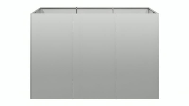 vidaXL Galvanised Steel Planter - 120 x 80 x 80cm