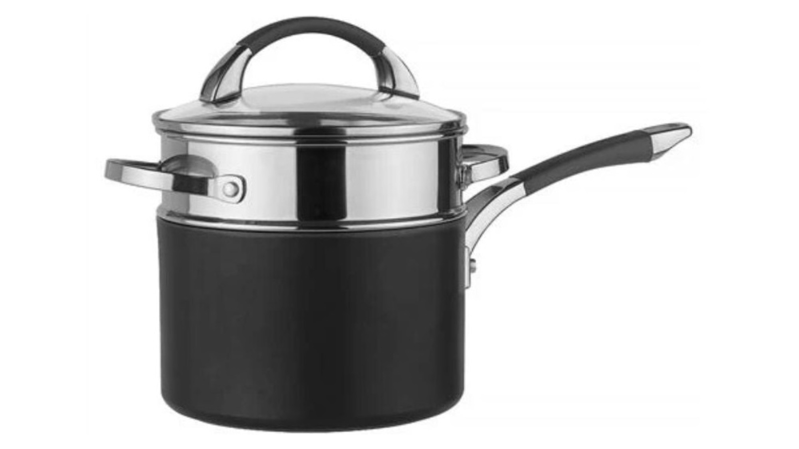 Anolon Endurance+ Non-Stick Covered Saucepan/Bonus Steamer - 18cm/2.8L