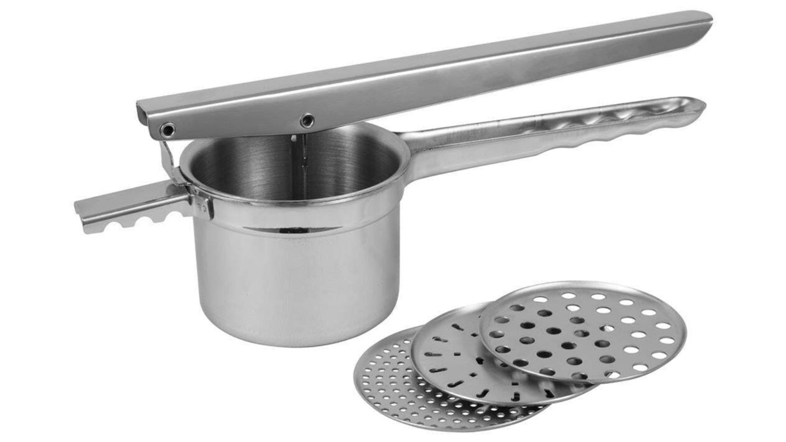 Avanti Stainless Steel Potato Ricer Masher with 3 Blade - Silver