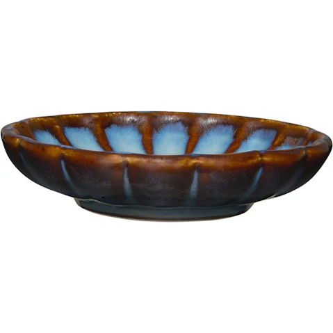 Casa Domani 8.5 x 2cm Solare Calssic Durable Porcelain Stoneware Dish - Azure