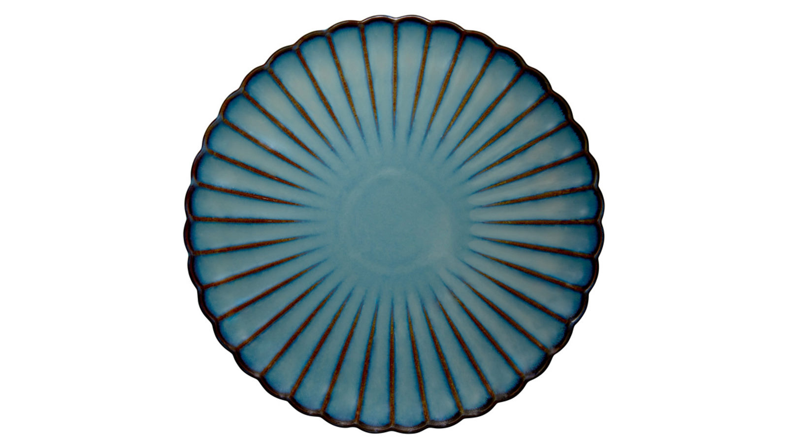 Casa Domani 33cm Solare Round Platter Durable Stoneware - Azure