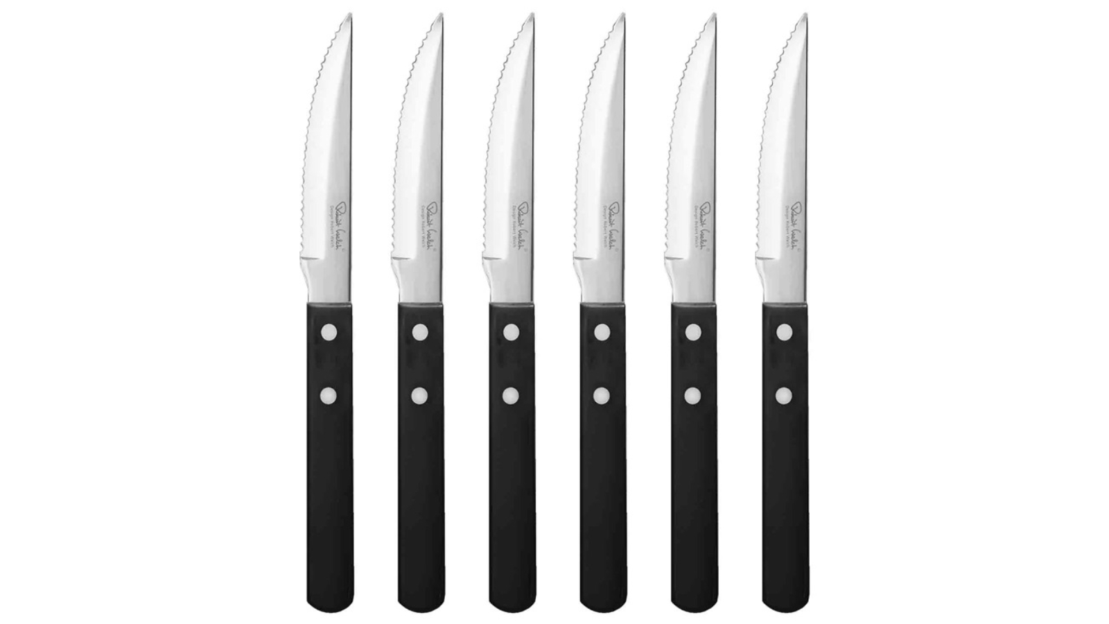 Robert Welch 6 Piece Stainless Steel Trattoria Steak Knife Set with Elegant Gift Box