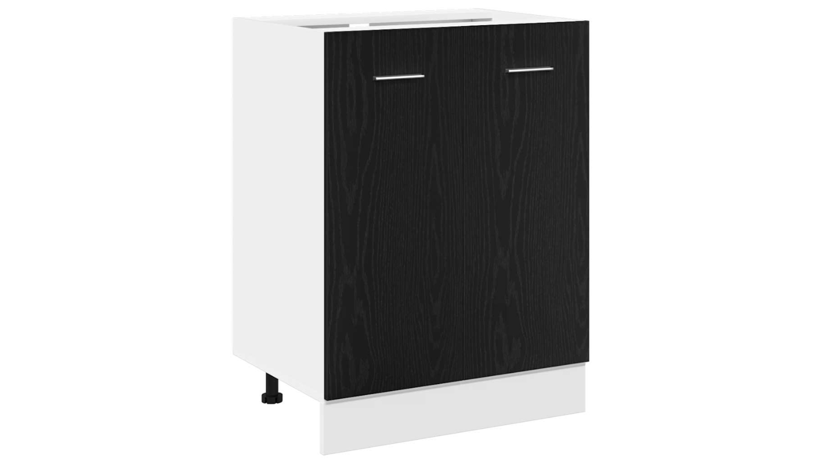 vidaXL Black Oak Engineered Wood Bottom Cabinet - 60 x 46 x 81.5cm