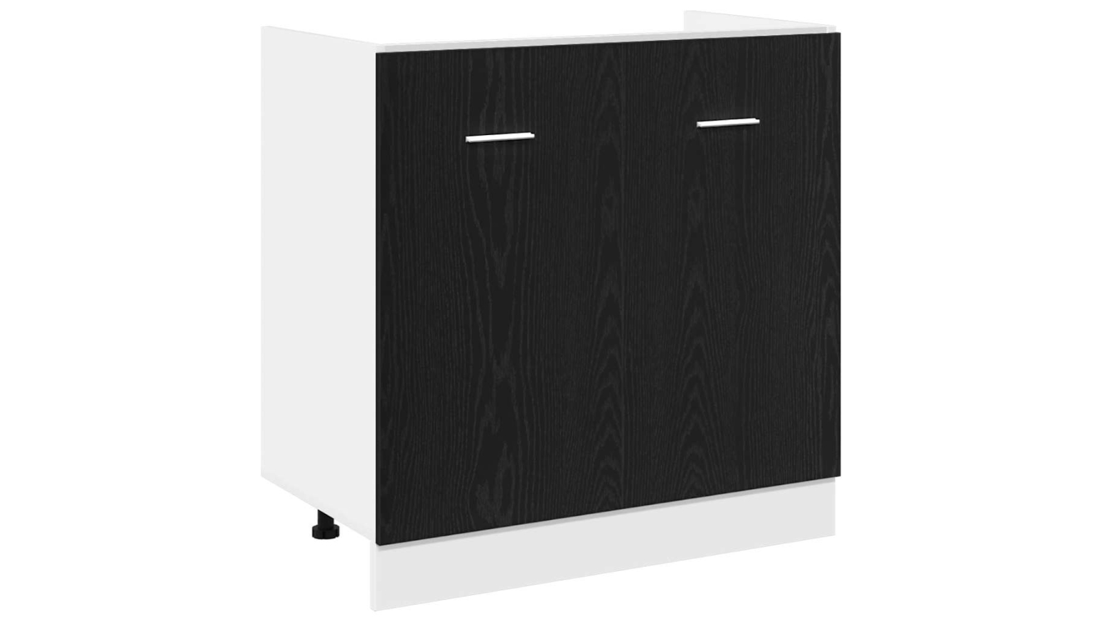 vidaXL Black Oak Engineered Wood Sink Bottom Cabinet - 80 x 46 x 81.5cm 