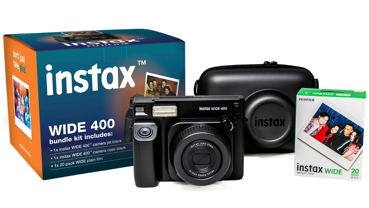 instax Wide 400 Wide Instant Bundle - Black