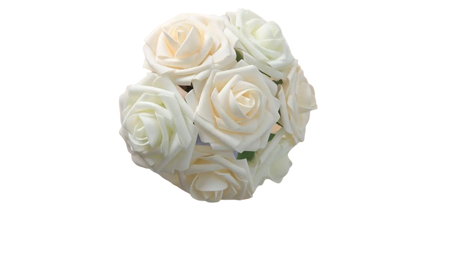 TM 25 Piece Artificial Flower Real Touch Roses - Ivory