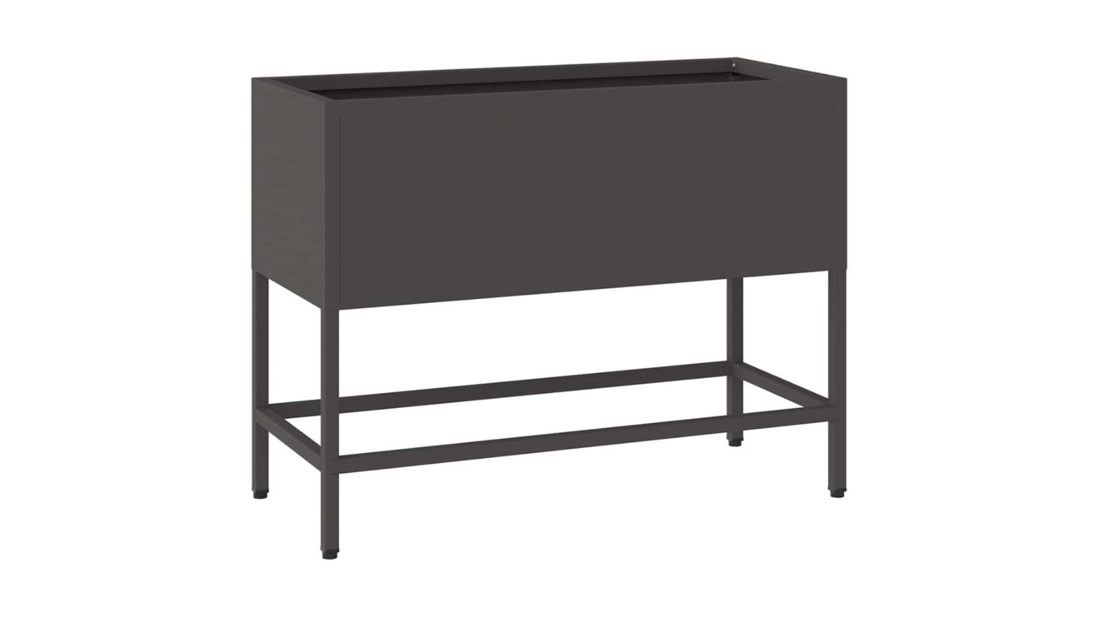 vidaXL Black Steel Raised Garden Planter