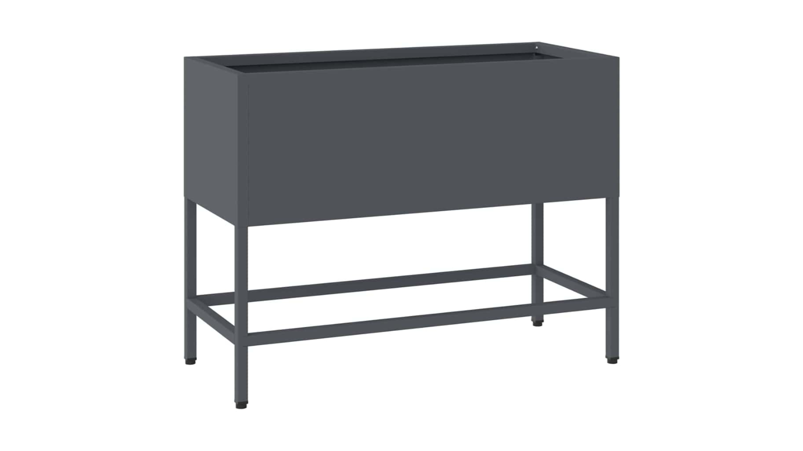 vidaXL Anthracite Steel Raised Garden Planter