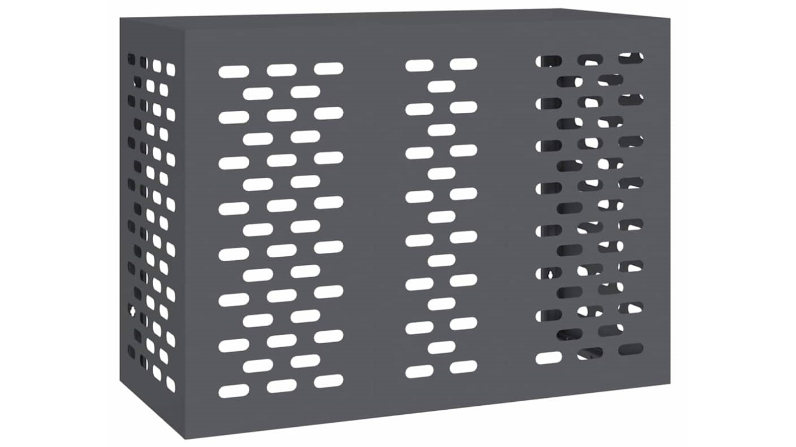 vidaXL Anthracite Steel Air Conditioner Cover - 110 x 50 x 80cm