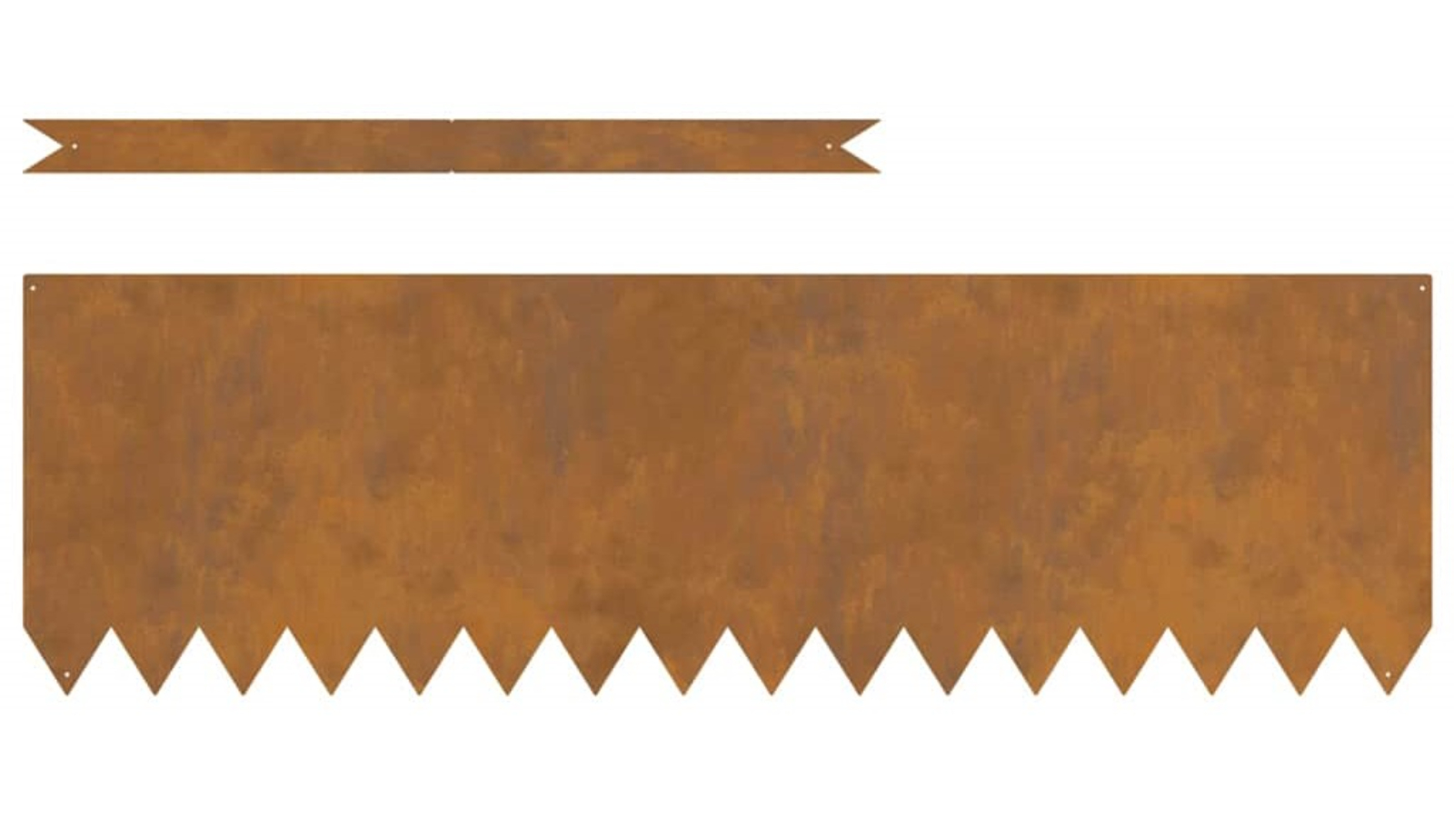 vidaXL 10 Piece Brown Weathering Steel Lawn Edging - 100 x 0.05 x 20cm