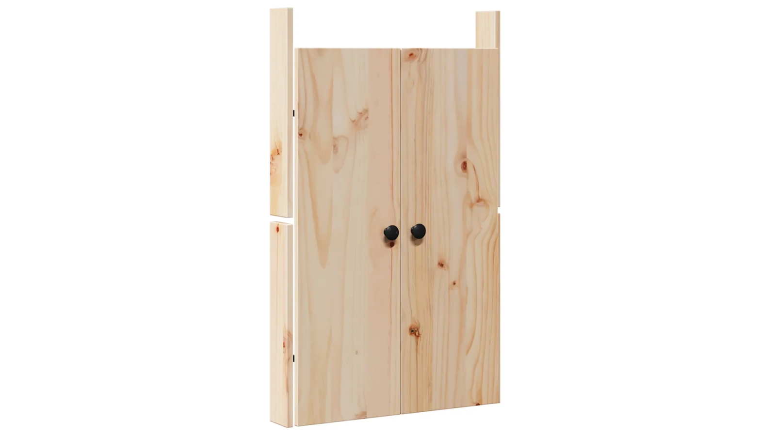 vidaXL Brown Solid Pine Wood Kitchen Door with Door - 50 x 9 x 82cm