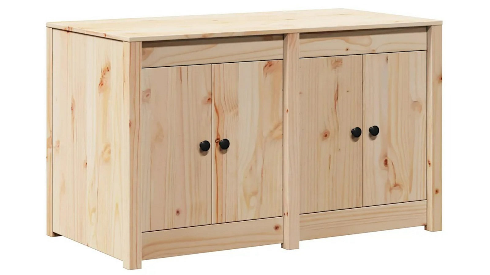 vidaXL 106 x 55 x 64cm Solid Pine Wood Kitchen Cabinet - Brown 