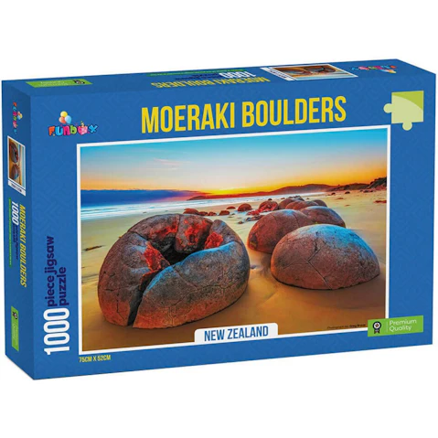 Funbox Puzzle Moeraki Boulders NZ 1000 Piece Puzzle