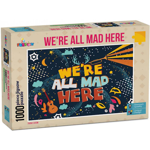 Funbox Puzzle Were All Mad Here 1000 Piece Puzzle