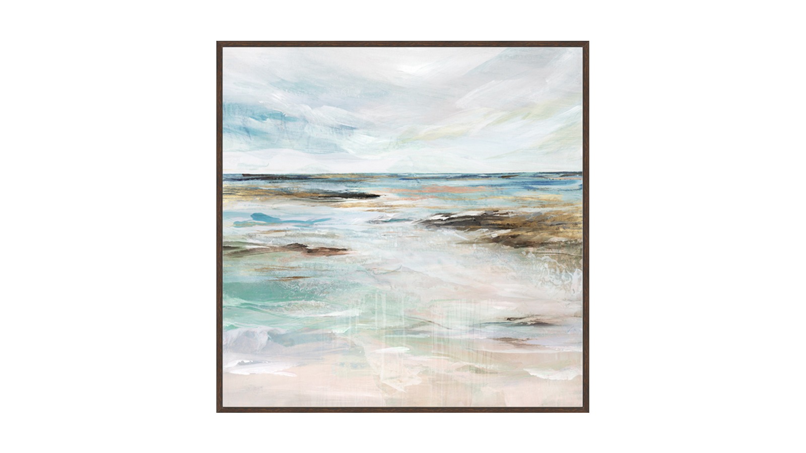 La Grolla Midnight Clear I Walnut Gallery Wall Art - 87 x 87cm | Harvey ...