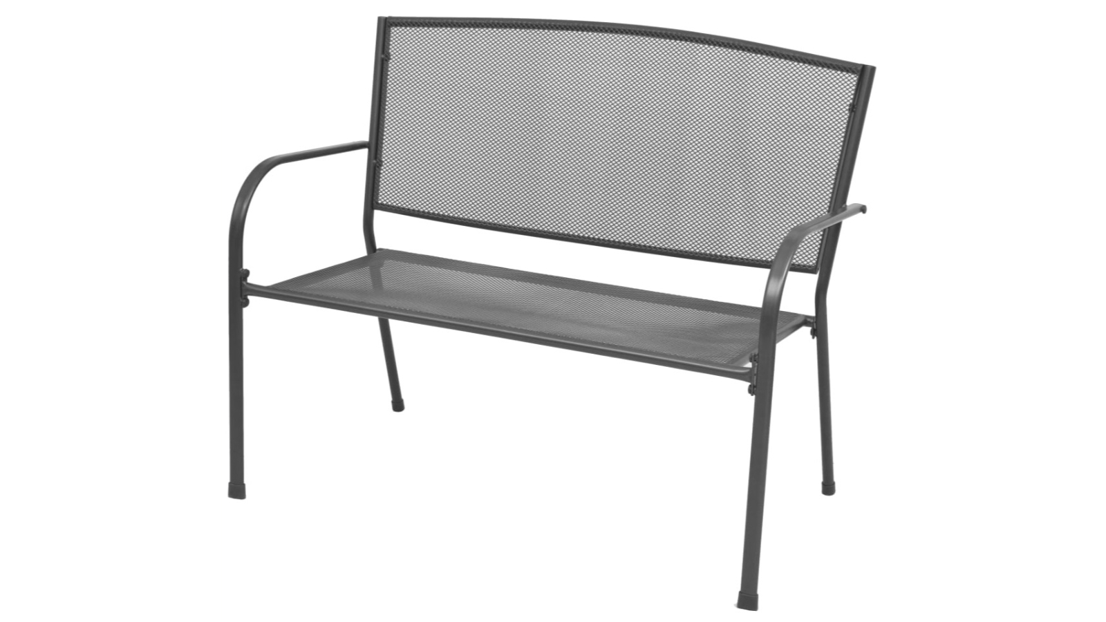 vidaXL Steel and Mesh Anthracite 108cm Garden Bench
