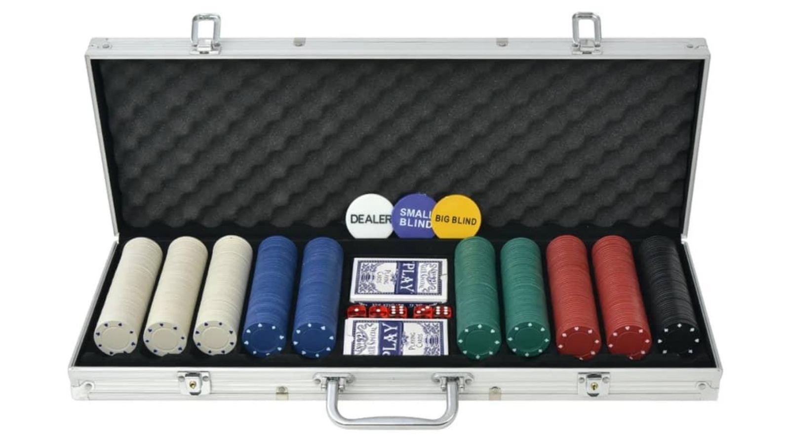 vidaXL Aluminium Poker Set with 500 Chips - Set A