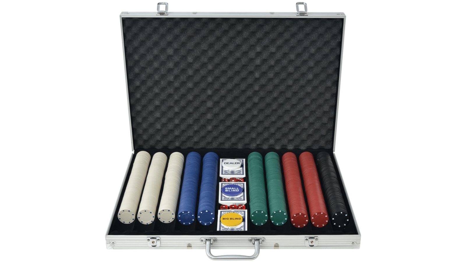 vidaXL Aluminium Poker Set with 1000 Chips - Set A