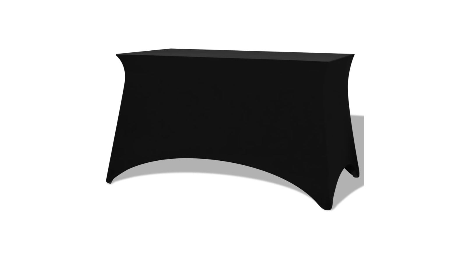 vidaXL 2 Piece Black Stretch 120 x 60.5 x 74cm Table Slipcover