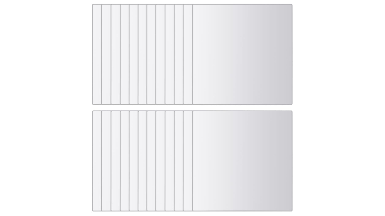 vidaXL 24 Piece Square Glass Mirror Tiles