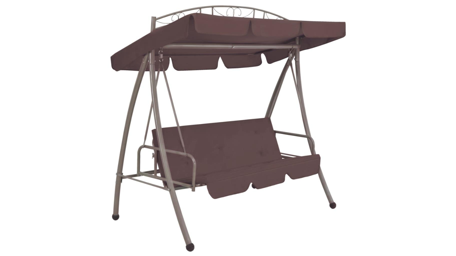 vidaXL Outdoor Convertible Swing Bench with Canopy - Brown