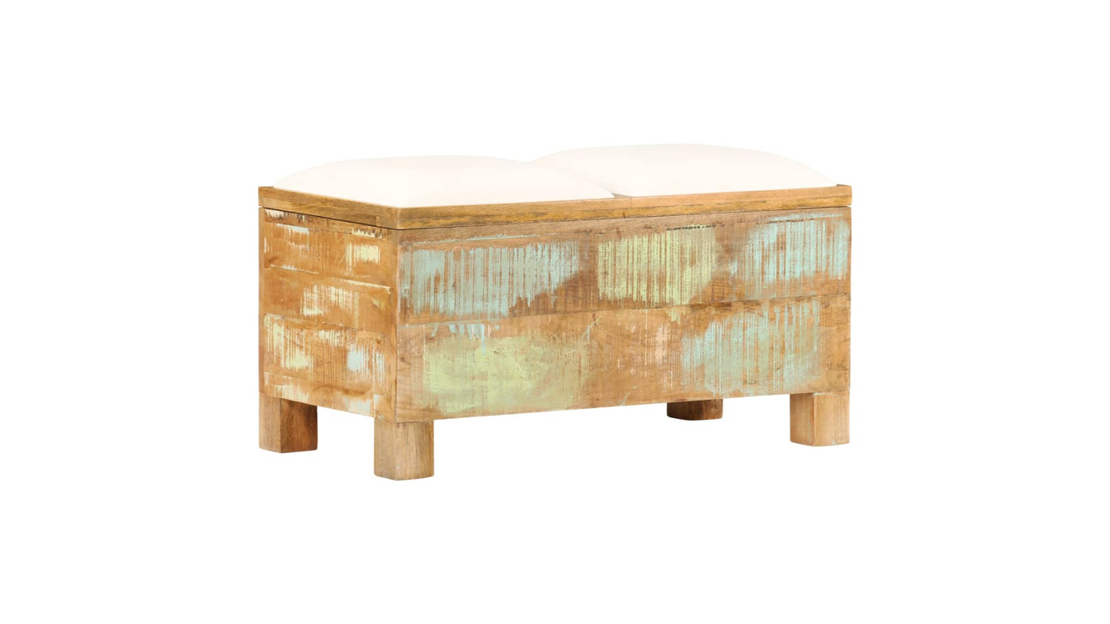 vidaXL Solid Reclaimed Wood 80 x 40 x 40cm Storage Bench