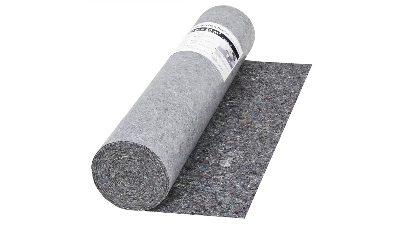vidaXL 50metre Grey 280 SQM Non-Slip Painter Fleece