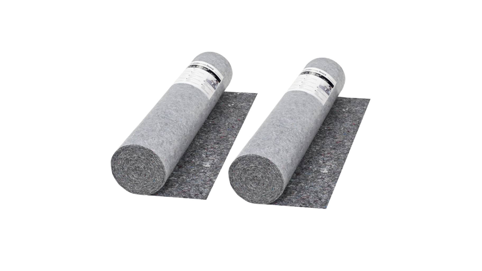 vidaXL 2 Piece Grey 50metre 280gsm Non-Slip Painter Fleece