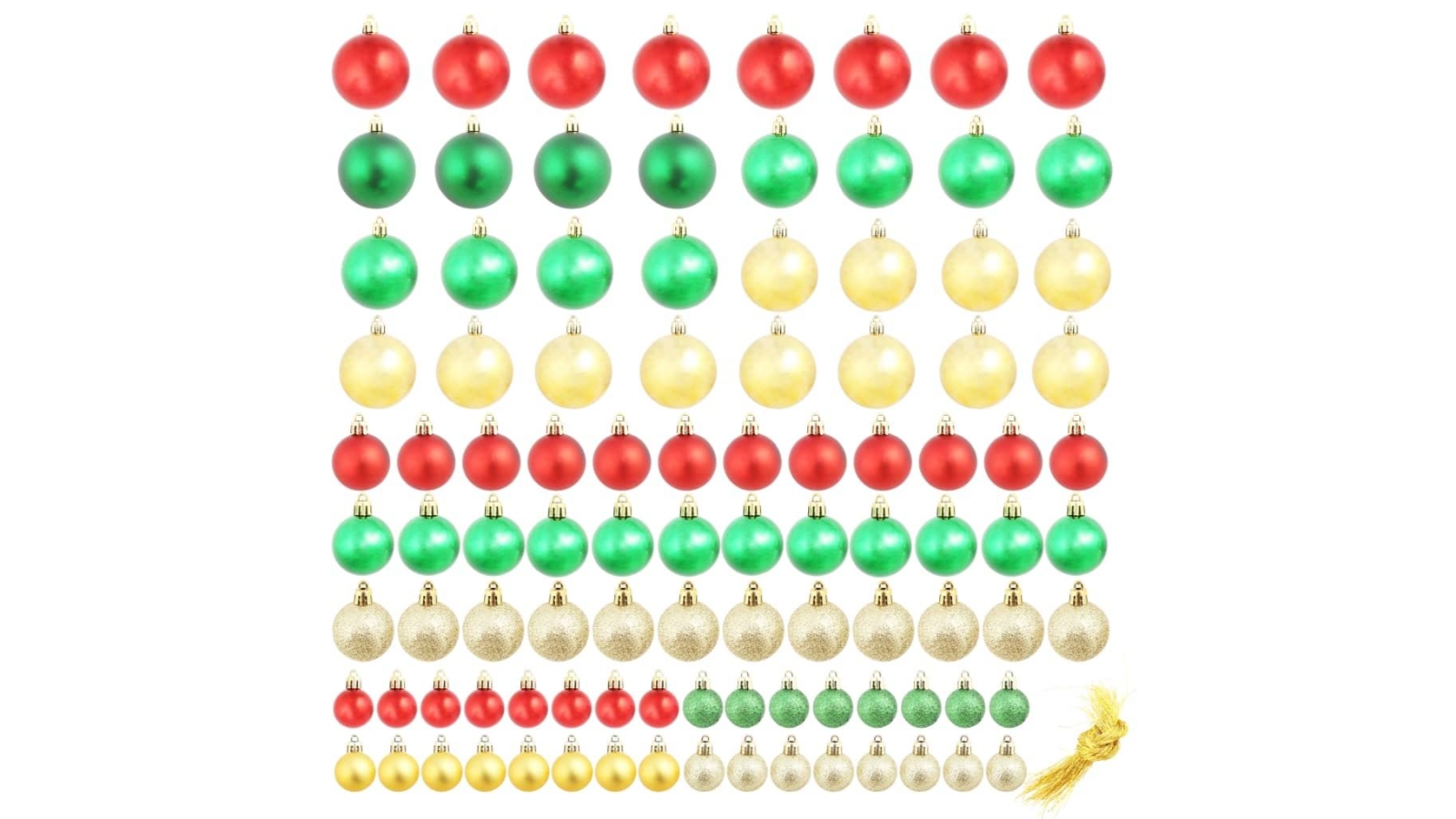 vidaXL 100 Piece Christmas Ball - Multi-Coloured