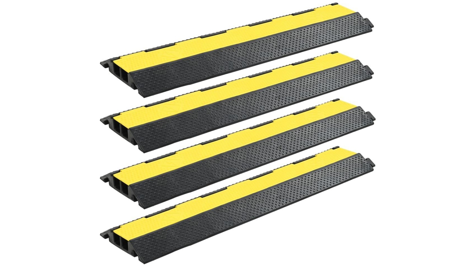 vidaXL 4 Piece 2 Channel Rubber Cable Protector Ramp - 101.5cm | Harvey ...
