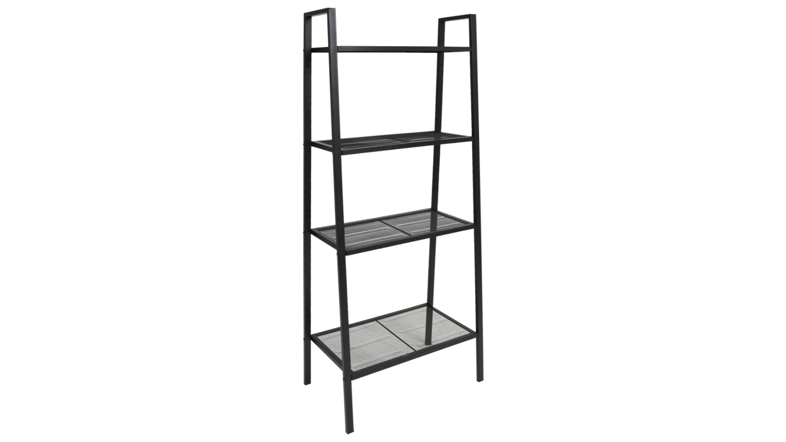 vidaXL 4-Tier Black Metal Ladder Bookcase