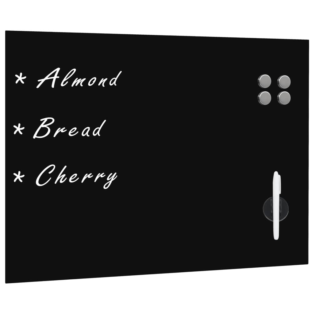 vidaXL Wall Mounted Magnetic Blackboard Glass - 80x60cm