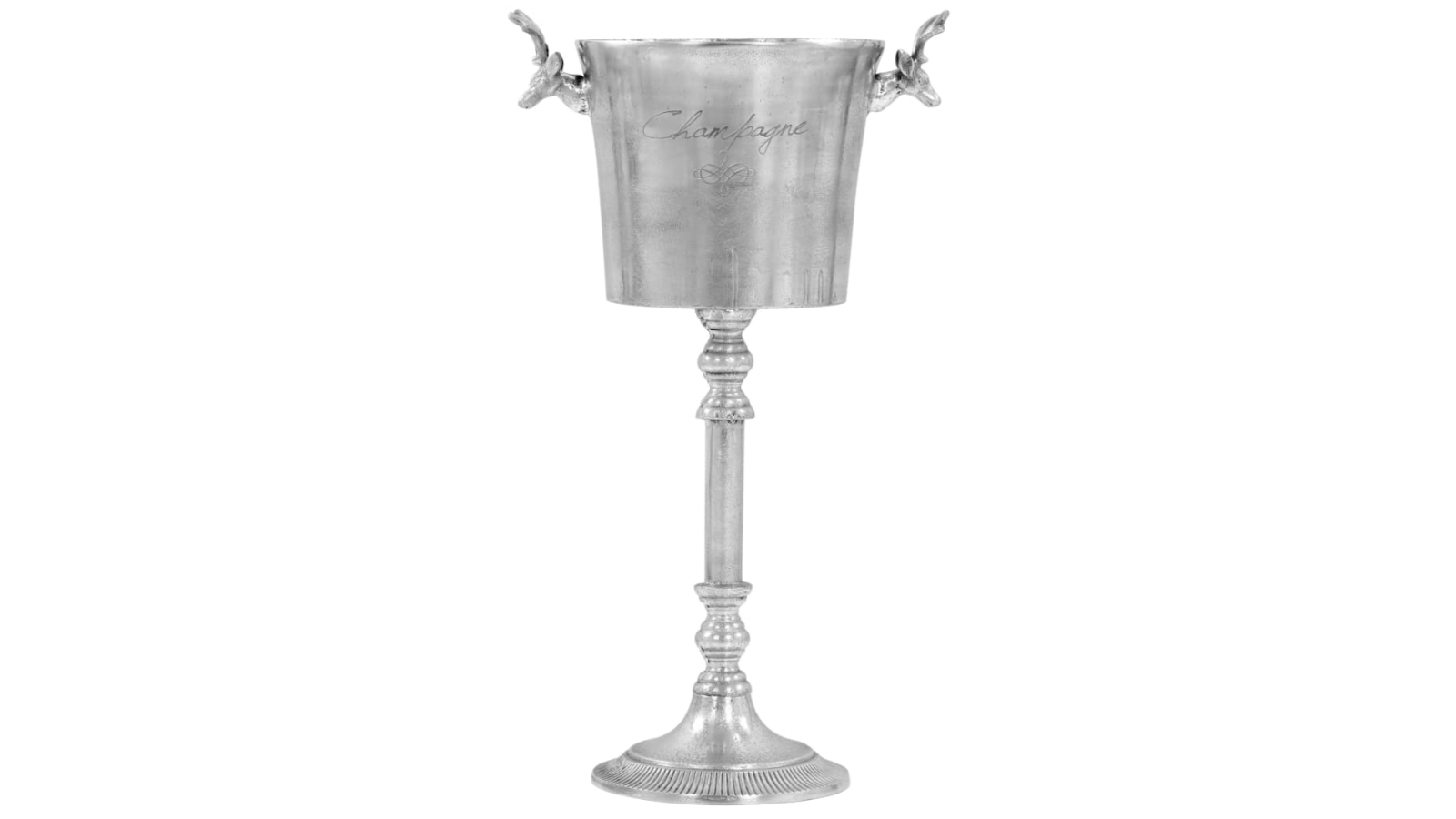vidaXL Silver Champagne Cooler Solid Aluminium - 39 x 29 x 71cm