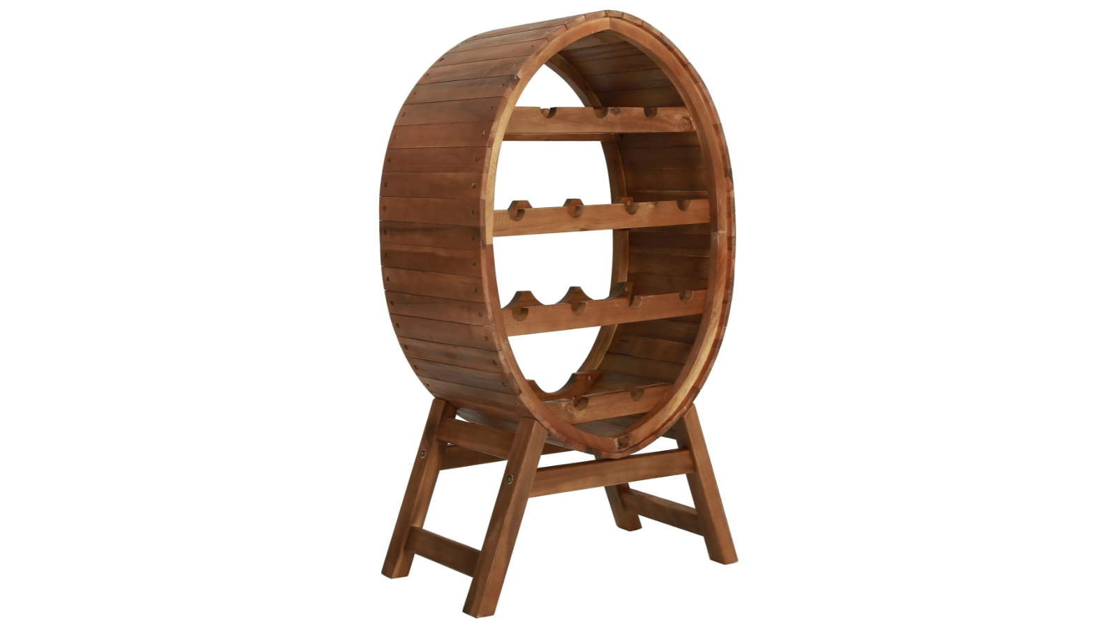 vidaXL Solid Acacia Wood Wine Rack 13 Bottles