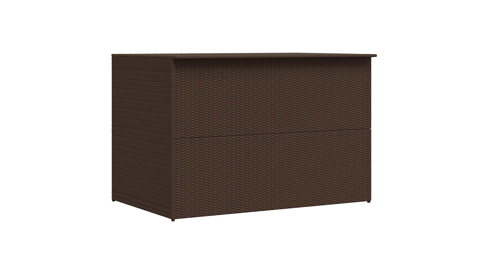 vidaXL Brown Poly Rattan 150 x 100 x 100cm Garden Storage Box