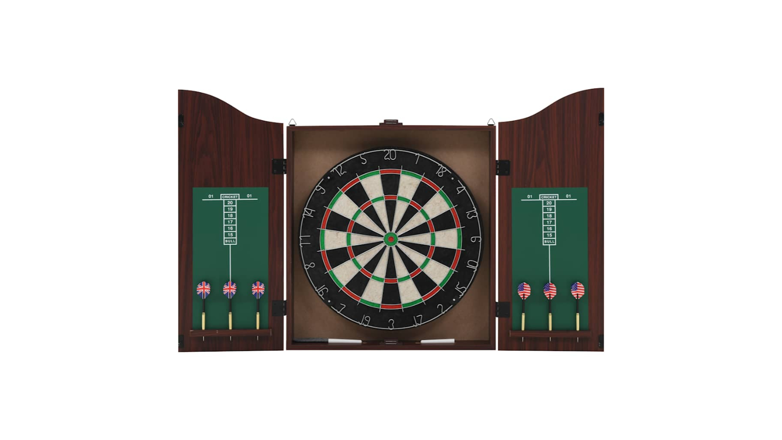 vidaXL Professional Sisal Dartboard with Cabinet and 6-Dart
