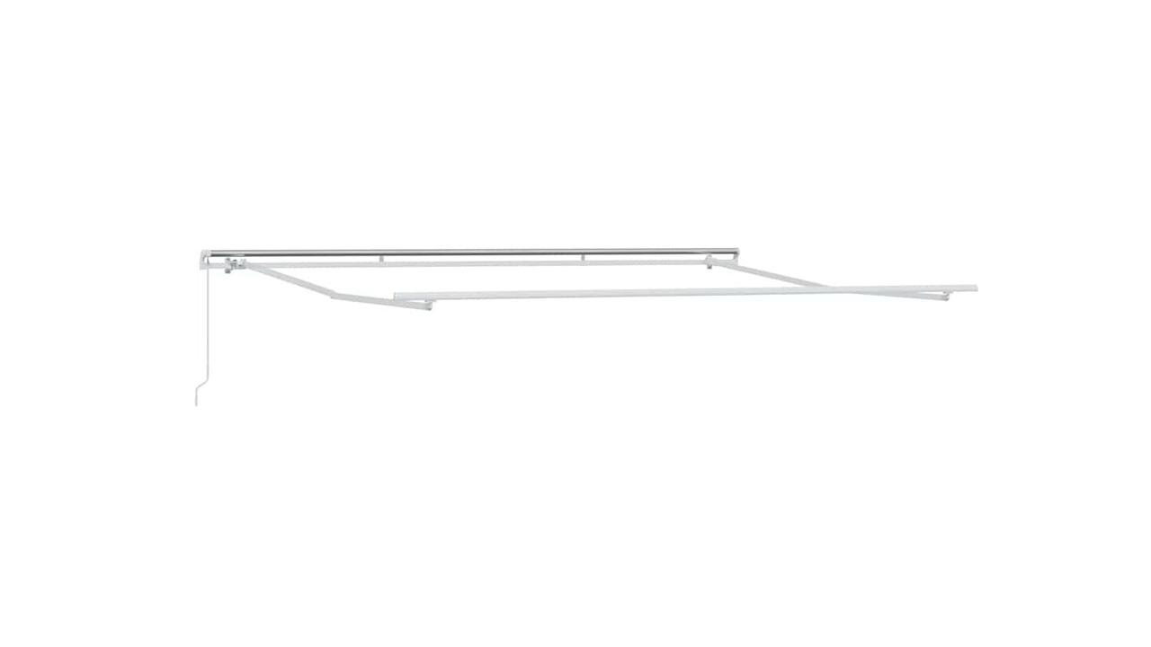 vidaXL White Metal Manual Awning