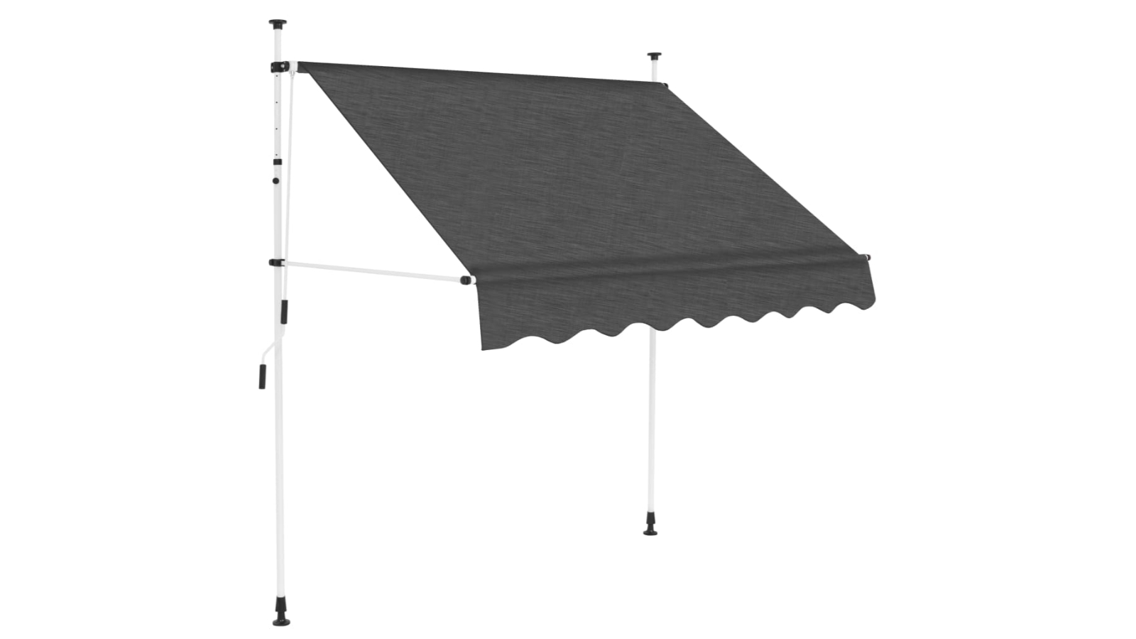 vidaXL Retractable Anthracite Manual Awning - 200cm