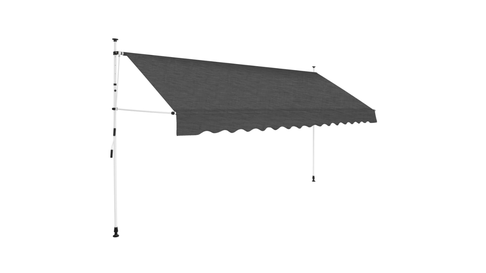 vidaXL Retractable Anthracite Manual Awning - 350cm