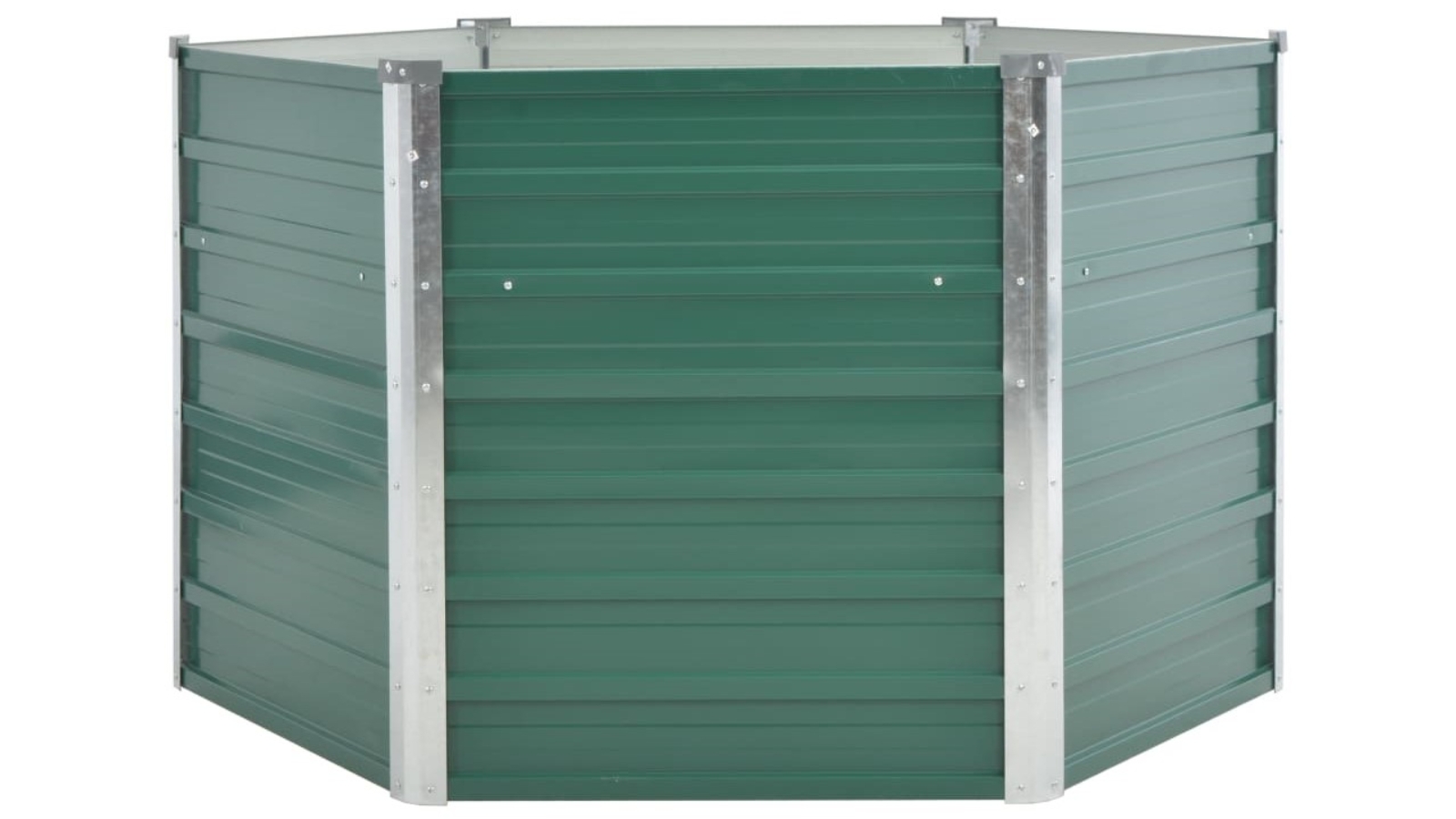 vidaXL Galvanised Steel Garden 129 x 129 x 77cm Raised Bed - Green