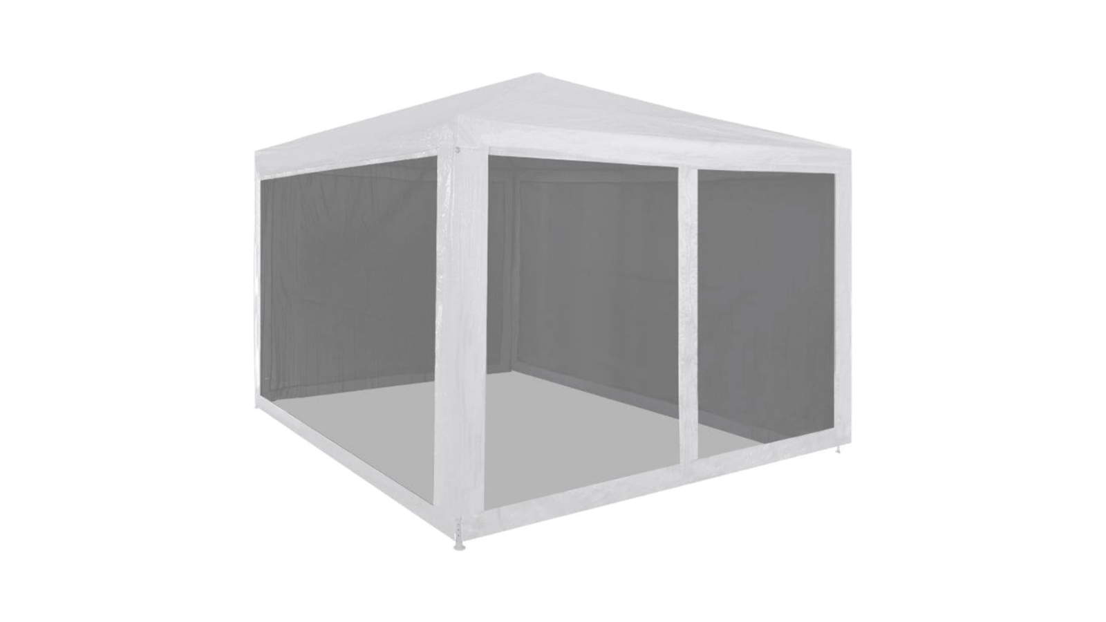 vidaXL Party Tent with 4 Mesh Sidewalls - 3 x 3metre