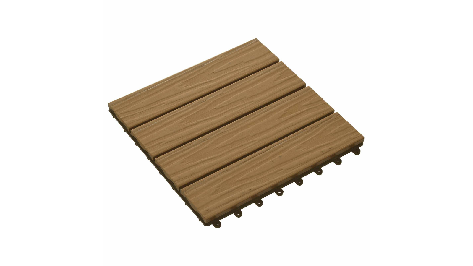 vidaXL 11 Piece 30 x 30cm WPC 3D Design Decking Tile - Teak