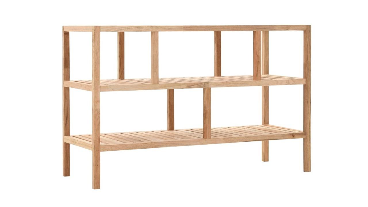 vidaXL Solid Walnut Wood 100 x 40 x 65cm Bathroom Shelf