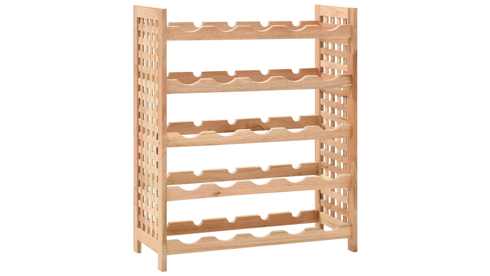 vidaXL Solid Walnut Wood 63 x 25 x 73cm Wine Rack for 25 Bottle