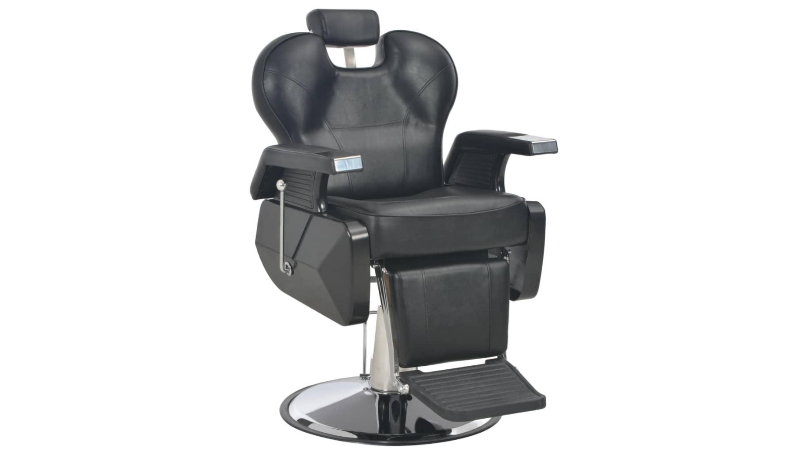 vidaXL Faux Leather 72 x 68 x 98cm Barber Chair - Black